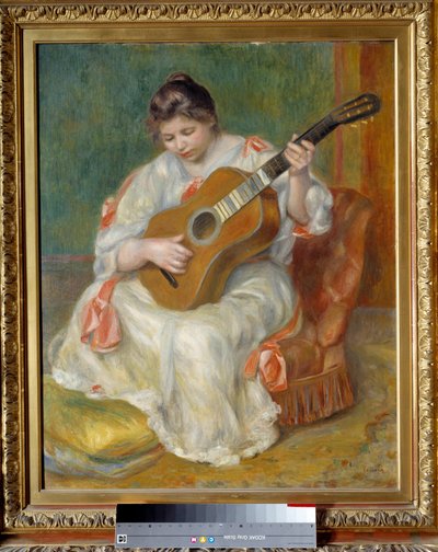 Woman Playing Guitar by Pierre Auguste Renoir