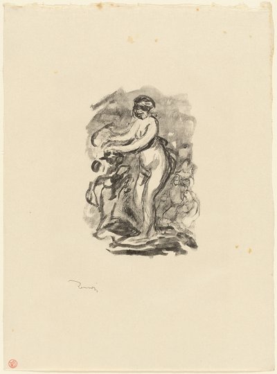 Woman with Grapevine (1st Variant) by Pierre Auguste Renoir