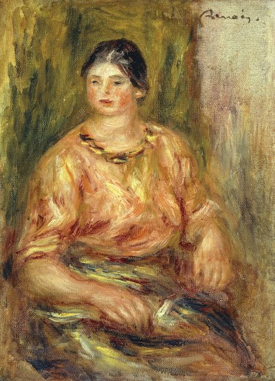 Woman with Rose Corsage by Pierre Auguste Renoir
