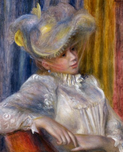 Woman with a Hat by Pierre Auguste Renoir