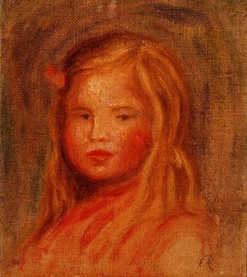 Young Girl with Long Hair by Pierre Auguste Renoir