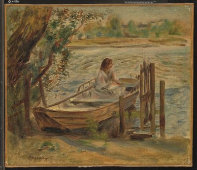 Young Woman in a Boat by Pierre Auguste Renoir