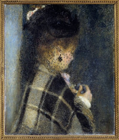 Young woman with a veil by Pierre Auguste Renoir