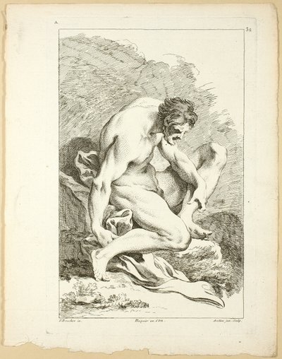 Figure, from Premier livre de figures d’Academies gravées en Partie par les Professeurs de l’ Académie Royale by Pierre Aveline