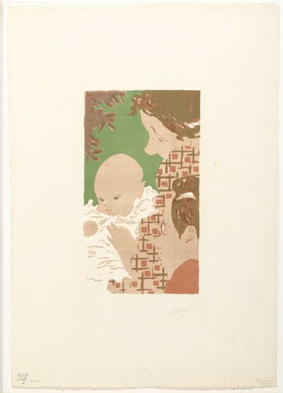 Andrée Terasse with son Jean and brother Pierre Bonnard (Family scene) by Pierre Bonnard