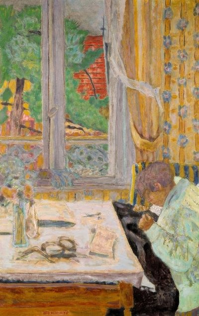 The Seamstress, or Sewing by the Window by Pierre Bonnard