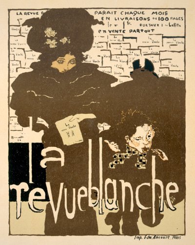 La Revue Blanche, poster advertising the first issue of the famous monthly, 1894 by Pierre Bonnard
