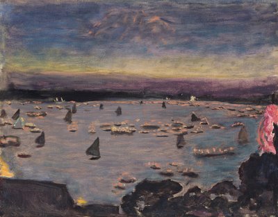 Lantern Procession on the Outer Alster by Pierre Bonnard