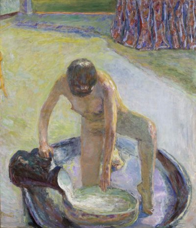 Nude Crouching in the Bathtub by Pierre Bonnard