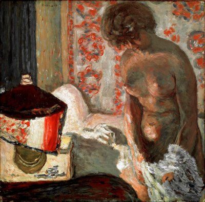 Nude by the lamp by Pierre Bonnard