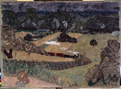 Landscape with Freight Train by Pierre Bonnard