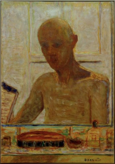Portrait of the Artist in the Mirror of the Toilet Cabinet (Self-Portrait) by Pierre Bonnard