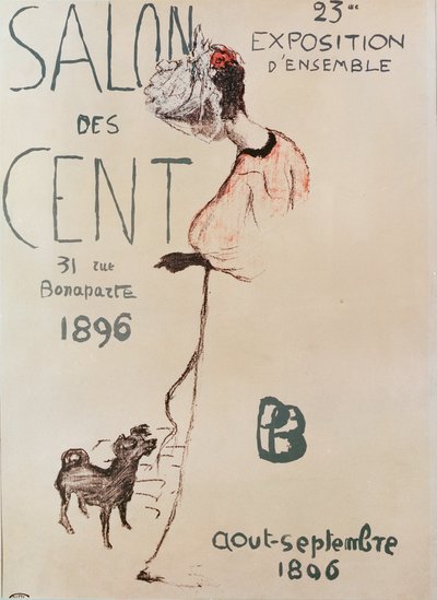 Poster Advertising the 23rd Exhibition of the Salon des Cent, 1896 by Pierre Bonnard