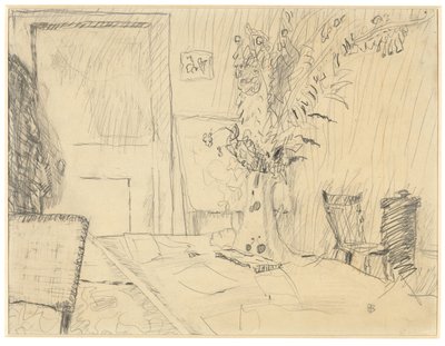 Flower Pot in the Dining Room of Le Cannet by Pierre Bonnard