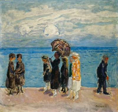 Promenaders at the Seaside by Pierre Bonnard