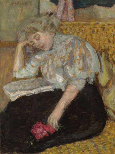 Woman with Rose by Pierre Bonnard