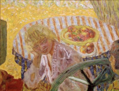 Young Women in the Garden or the Striped Tablecloth by Pierre Bonnard