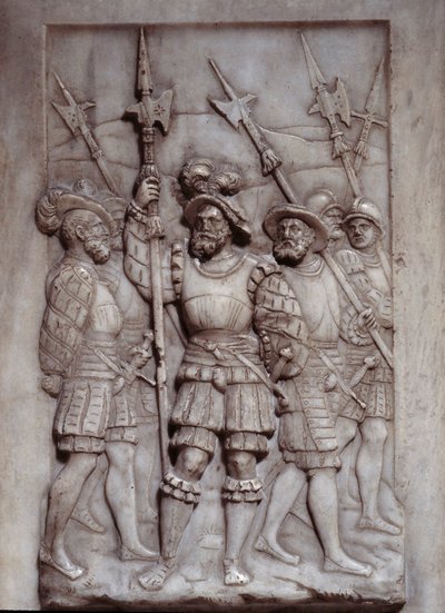 Soldiers (detail) of the bas reliefs of the tomb of Francois I realized by Pierre Bontemps by Pierre Bontemps