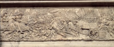 The Battle of Marignan in 1515. Tomb of the Heart of the King of France Francois I: Low relief by Pierre Bontemps by Pierre Bontemps