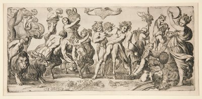 Bacchus and his entourage by Pierre Brebiette
