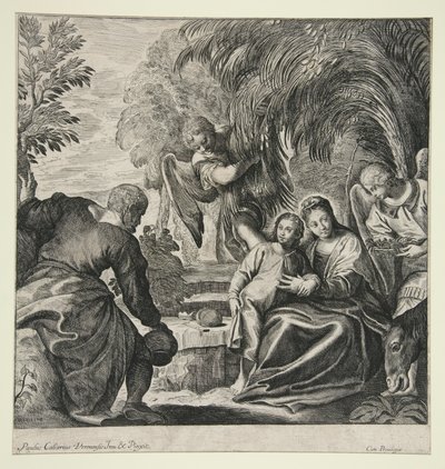 Rest on the Flight into Egypt by Pierre Brebiette