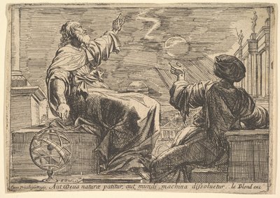Two Philosophers Watching an Eclipse, 1615-42 by Pierre Brebiette