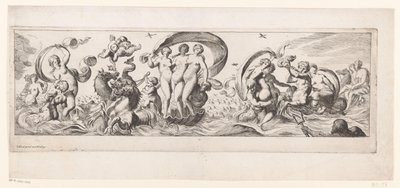 Sea Goddesses with Galatea in the Center, Pulled on a Vessel by Pierre Brebiette