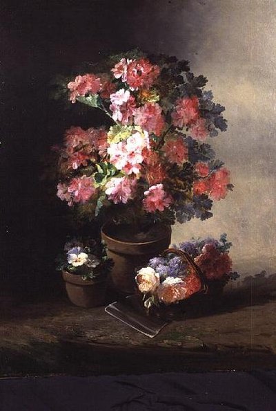Still Life of Roses in a Pot, c.1870 by Pierre Camille Gontier