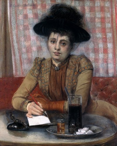In the Cafe by Pierre Carrier Belleuse