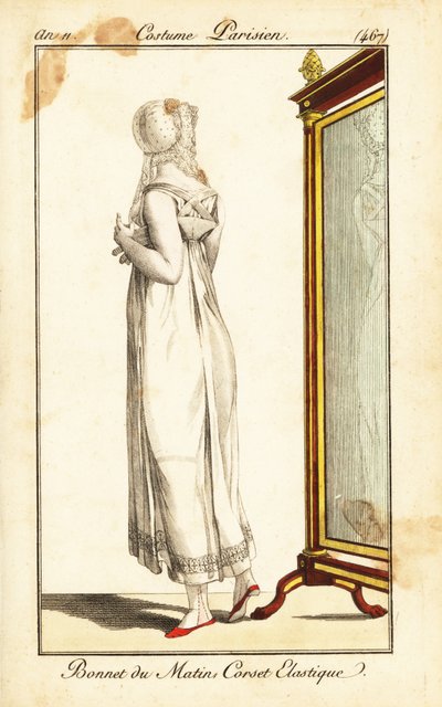 Merveilleuse in front of a mirror, Paris by Pierre Charles Baquoy