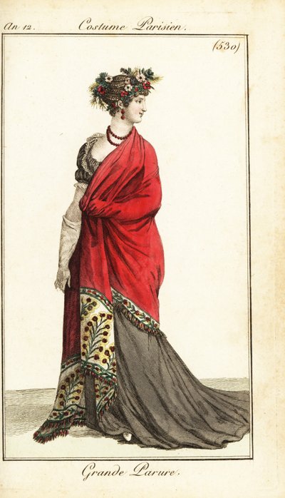 Woman in very formal wear, Paris by Pierre Charles Baquoy
