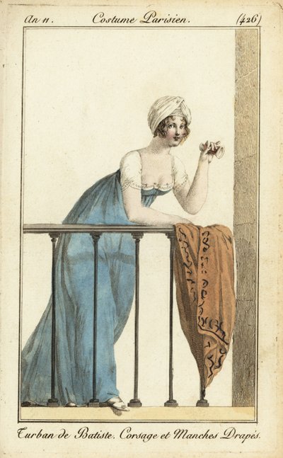 Woman on the balcony at the theatre with opera glass by Pierre Charles Baquoy