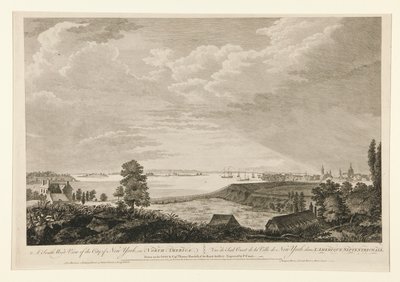 A South West View of the City of New York by Pierre Charles Canot