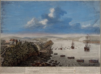 A View of the Landing place above the Town of Quebec describing the Assault on the Heights of Abraham, September 13th 1759, c.1760 by Pierre Charles Canot