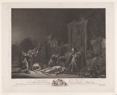 Pyramus and Thisbe (series title: The Most Capital Paintings in England) by Pierre Charles Canot