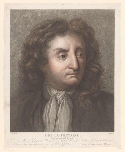 Portrait of Jean de La Fontaine by Pierre Charles Coqueret