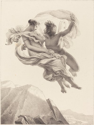 Zephyr and Psyche by Pierre Claude François Delorme