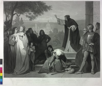 1493 Savonarola Homily in Florence by Pierre Cottin