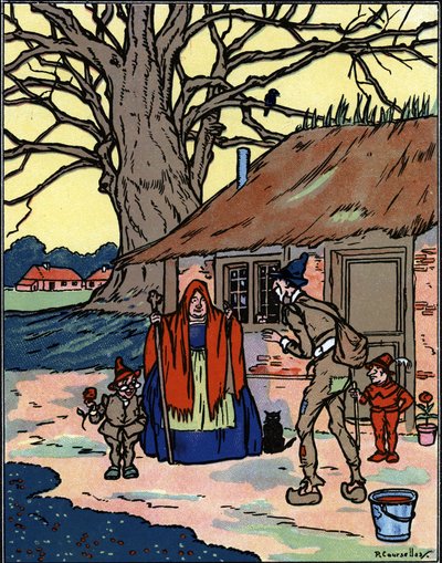 The Flight of Picrochole Who Meets an Old Witch (Illustration by Pierre Couselles from 