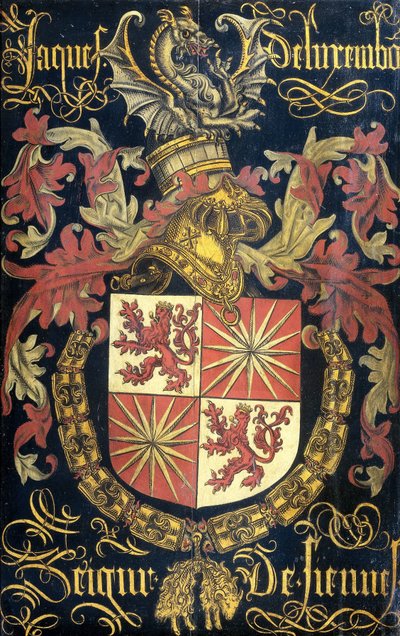 Shield of Jacob of Luxemburg, Lord of Fiennes, in his Capacity as Knight of the Order of the Golden Fleece by Pierre Coustain (attributed to)