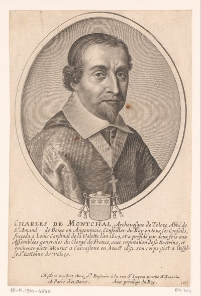 Portrait of Charles de Montchal by Pierre Daret