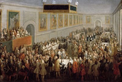 Feast Given After the Coronation of Louis XV at the Palais Archiepiscopal in Rheims by Pierre Denis II Martin