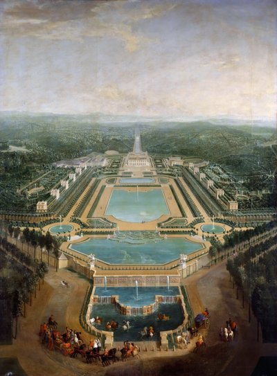 General View of the Chateau and Gardens at Marly, Around 1724 by Pierre Denis II Martin