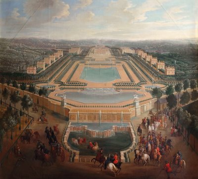 General view of the chateau and pavilions at Marly by Pierre Denis II Martin