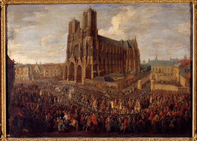 Cavalcade Leading Louis XV to the Abbey Saint Remy of Reims by Pierre Denis Martin