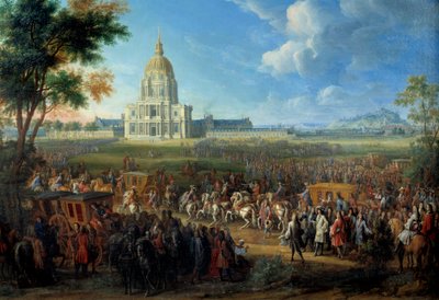 Visit of King Louis XIV to the Church of the Royal Hotel des Invalides by Pierre Denis Martin