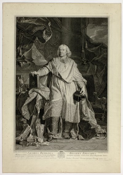 Portrait of Jacques Bénigne Bossuet, Bishop of Meaux by Pierre Drevet