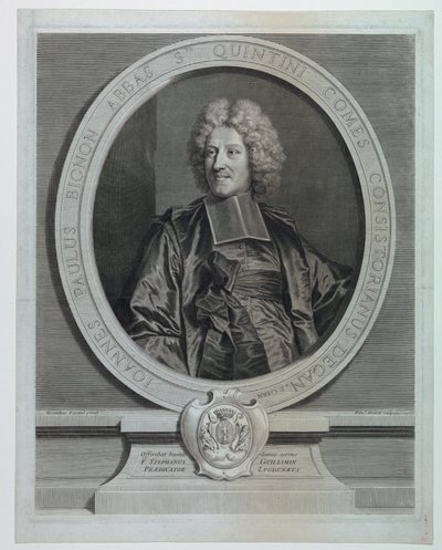 Portrait of Jean Paul Bignon, Abbé of St. Quentin by Pierre Drevet