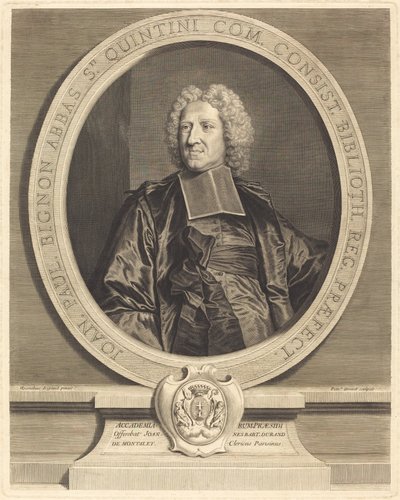Jean Paul Bignon, Abbot of St. Quentin by Pierre Drevet after Hyacinthe Rigaud