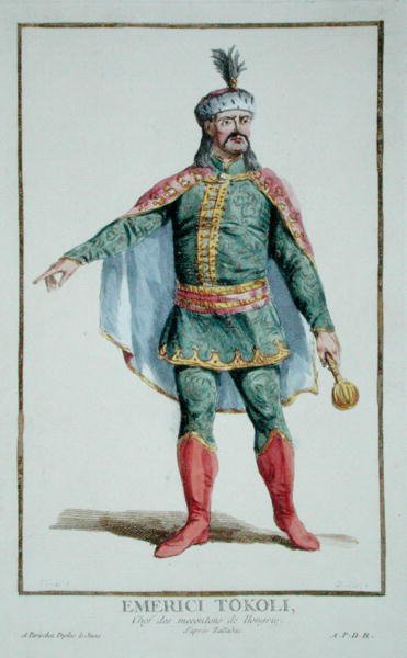 Emerici Tokoli, Chief of the Malcontents of Hungary from Recuil des Estampes, representing the Ranks and Dignities, following the Costume of all existing Nations, published 1780 by Pierre Duflos